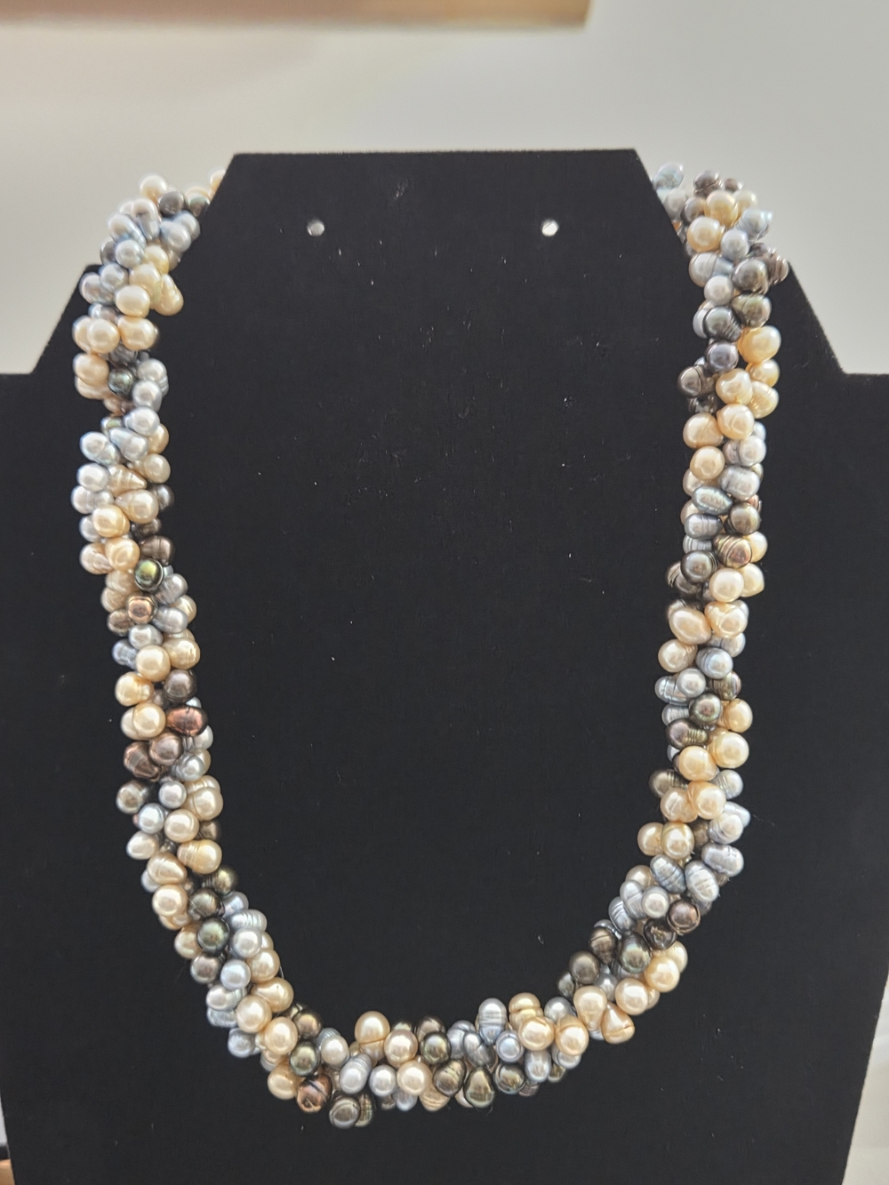 Multi-Color Freshwater Pearl Cluster Necklace - Women Jewelry